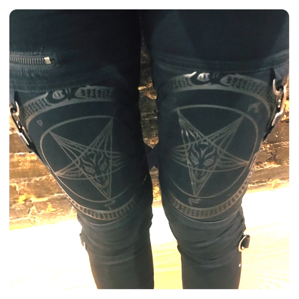 Killstar pentagram skinny jeans